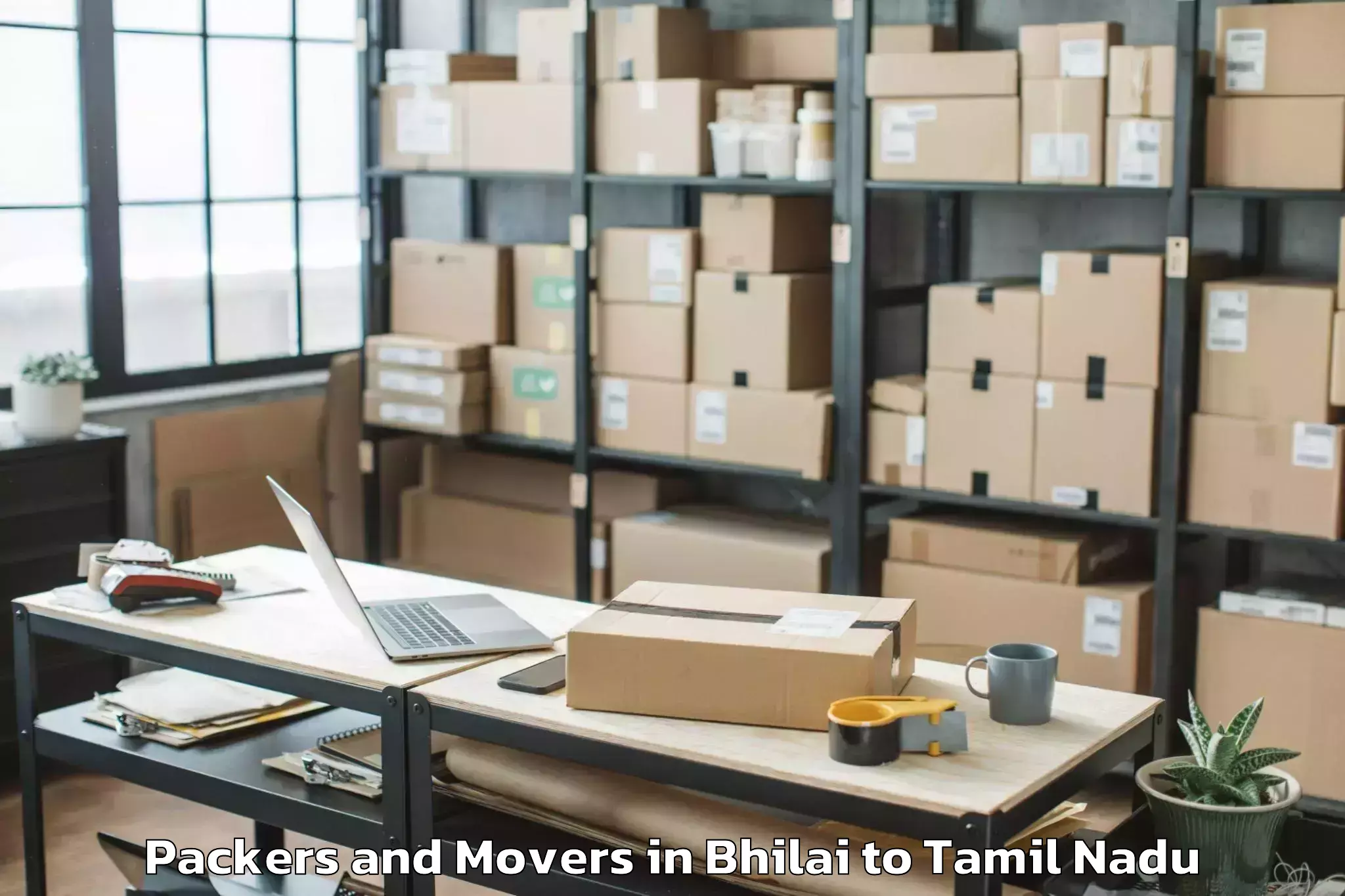 Professional Bhilai to Pushpavanam Packers And Movers